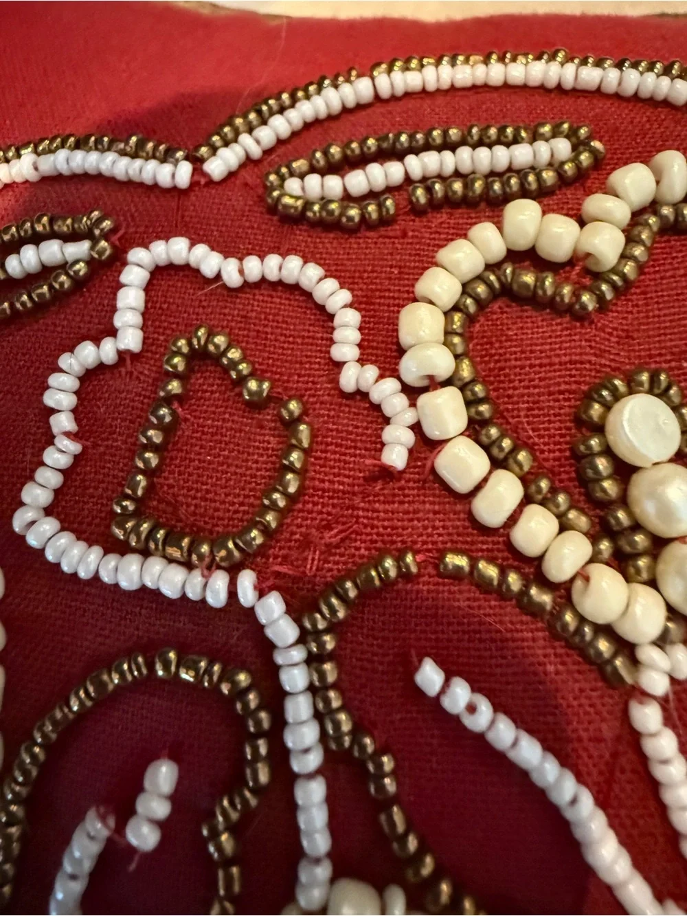 Pier 1 Burgundy Beaded Medallion Throw Pillows – Set of 2